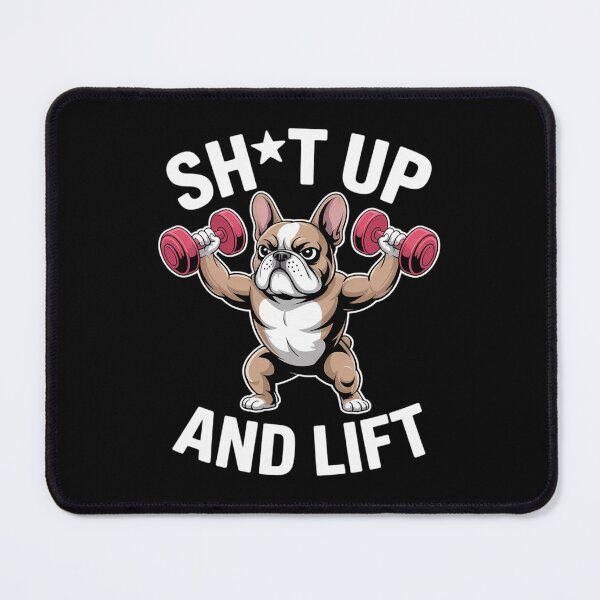 Item preview, French Bulldog Weightlifting Dumbbells Funny Gym Workout designed and sold by CultureSpec.