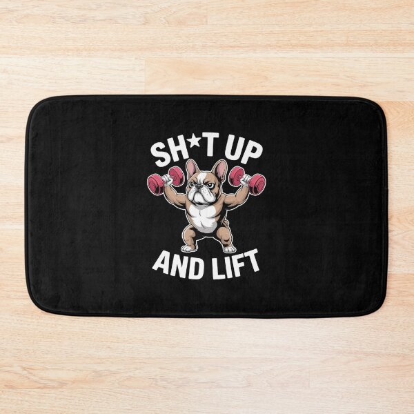 Item preview, French Bulldog Weightlifting Dumbbells Funny Gym Workout designed and sold by CultureSpec.