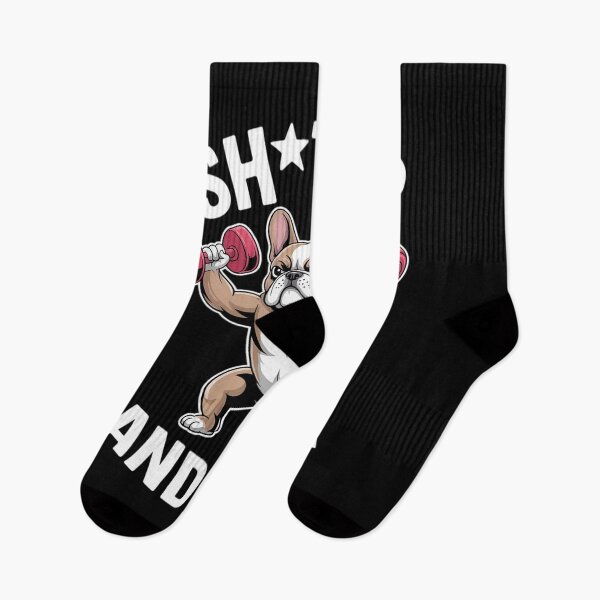 Item preview, French Bulldog Weightlifting Dumbbells Funny Gym Workout designed and sold by CultureSpec.