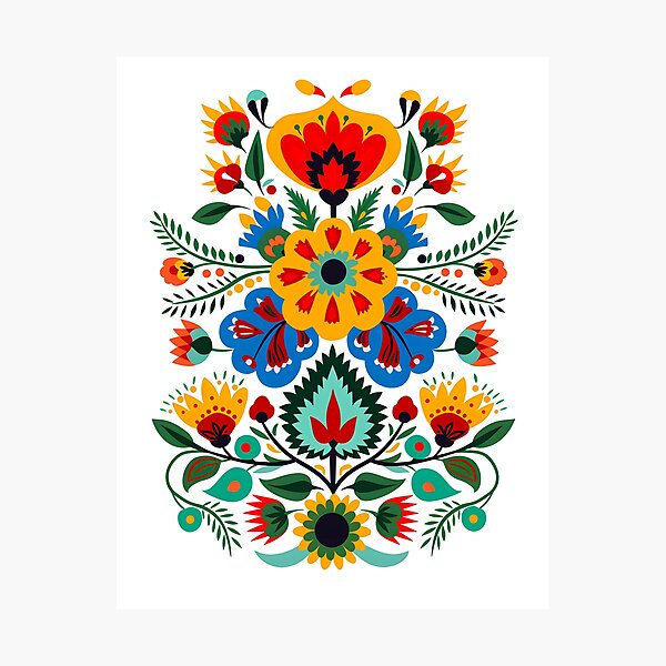 Item preview, Copy of Polish Flowers Pattern | wycinanki | Folklore | Folk Art designed and sold by xiao xuans.