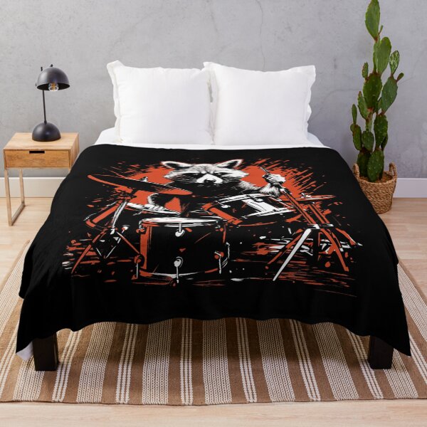 Item preview, Drummer Raccoon Playing Drums Funny Drumming Raccoon Lover designed and sold by OnaConnie.