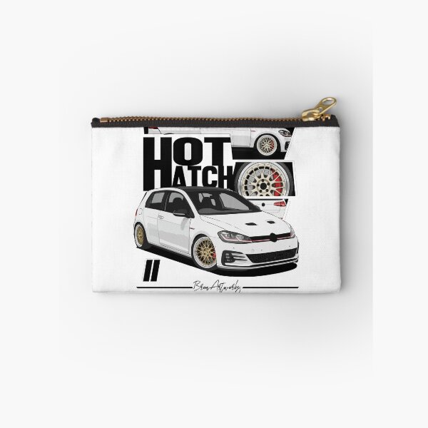 Item preview, Hot Hatch Stance Art – White Turbo Hatchback Illustration designed and sold by BronArtworks.