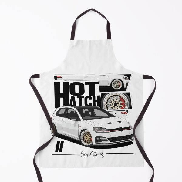 Item preview, Hot Hatch Stance Art – White Turbo Hatchback Illustration designed and sold by BronArtworks.