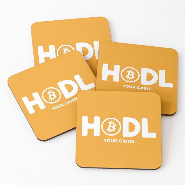 Item preview, HODL Your Gains BTC - Bitcoin Typography designed and sold by cabana.space.