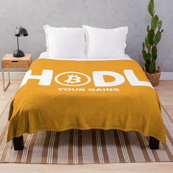 Item preview, HODL Your Gains BTC - Bitcoin Typography designed and sold by cabana.space.