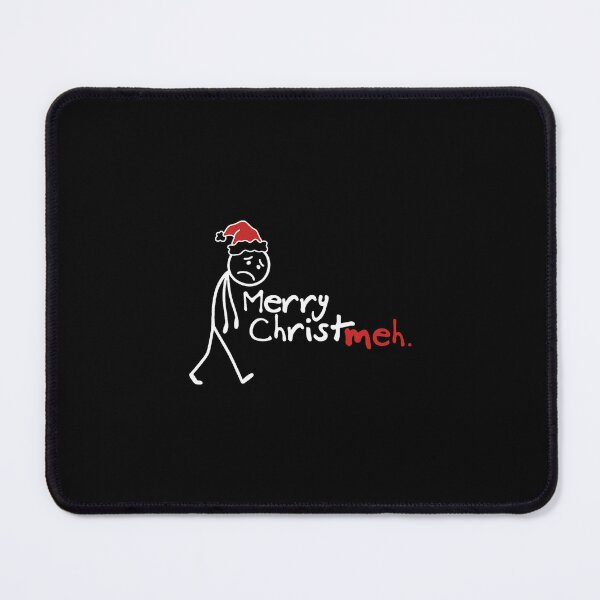 Item preview, Merry Christmeh Stick Figure Santa Funny Holiday Mood designed and sold by clarabersetart.