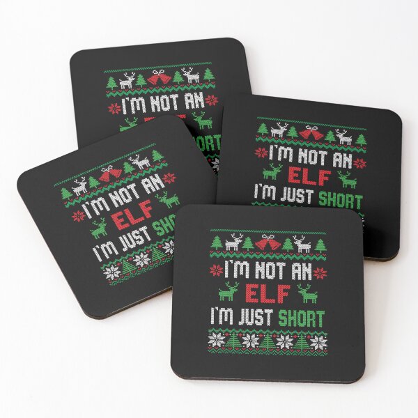 Item preview, Not An Elf Just Short Funny Christmas Sweater  designed and sold by clarabersetart.