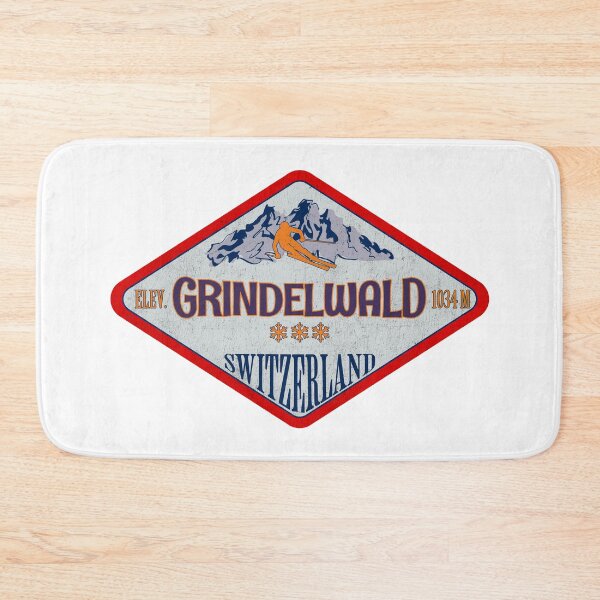 Item preview, Grindelwald, Switzerland, Vintage skiing badge design designed and sold by Wanderful-roads.
