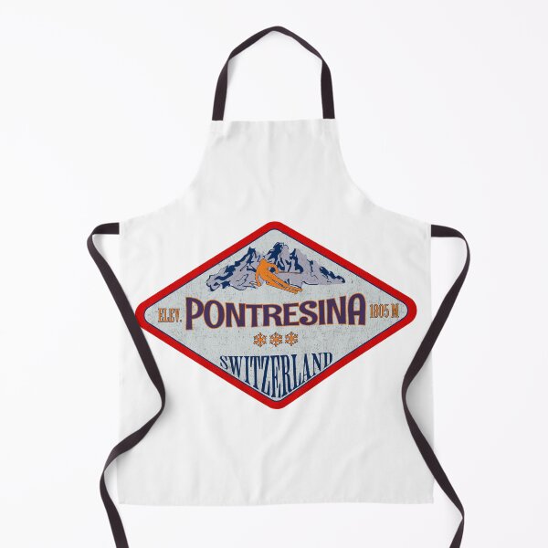 Item preview, Pontresina, Switzerland, Vintage skiing badge design designed and sold by Wanderful-roads.