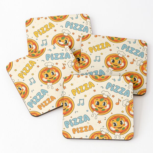Item preview, COLORFUL ITALIAN PIZZA WALLPAPER PATTERN designed and sold by infinitearte.