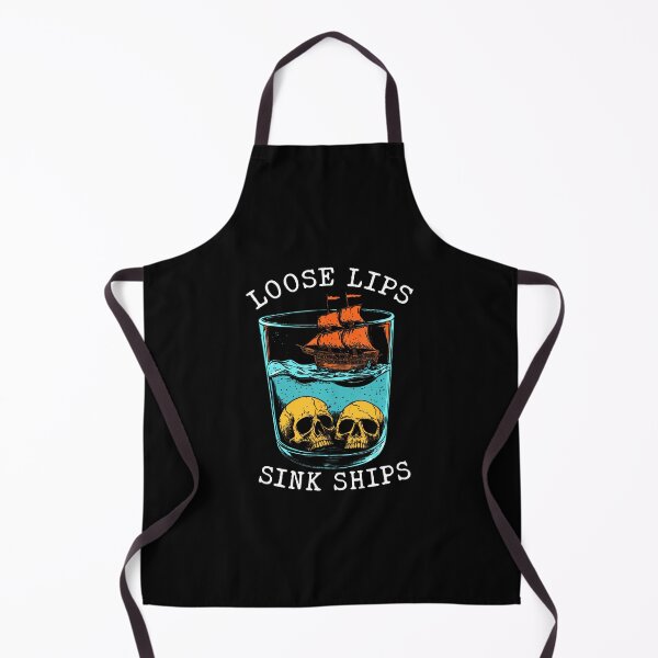 Artikelvorschau, „Loose Lips Sink Ships“ – Vintage-Piratenschädel-Schiffskunst entworfen und verkauft von LorraineRita.