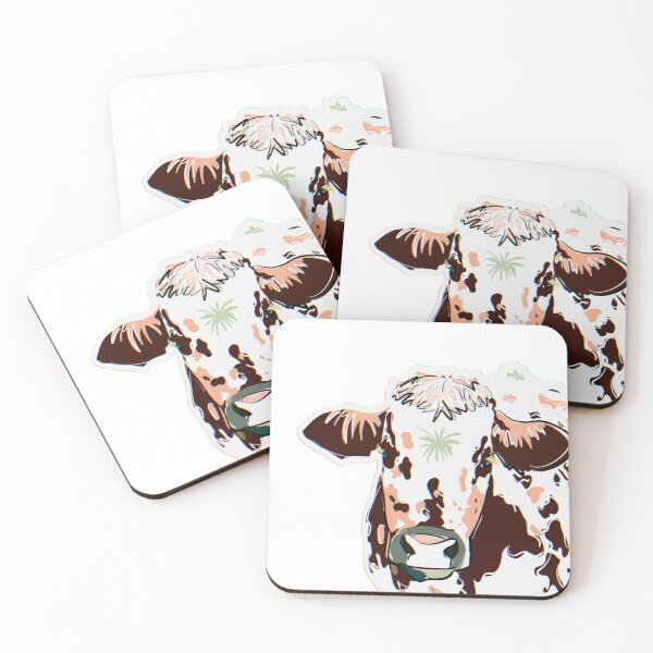 Item preview, Western Cow Illustration – Boho Ranch Aesthetic Art designed and sold by ElectricMarfa.