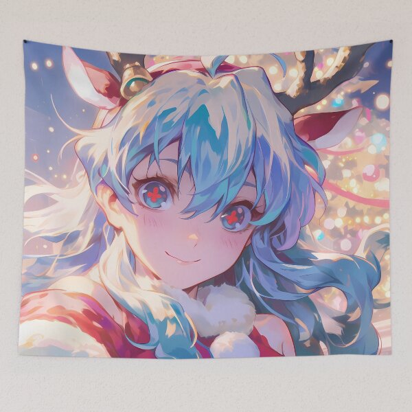 Item preview, Nia Teppelin Christmas Anime Gurren Lagann Festive Sparkle Holiday Magic designed and sold by Raslbazola.