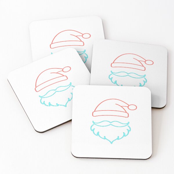Item preview, Neon Santa Hat & Beard Christmas PNG designed and sold by HiteshArt111.