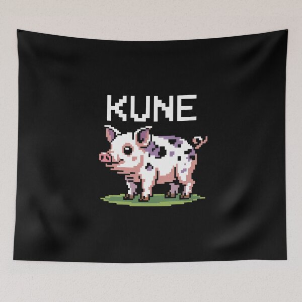 Item preview, Kunekune piglet Pixel Art for pig owners and lovers designed and sold by VasilisLamArt.