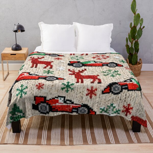 Item preview, F1 Christmas Ugly Sweater Pixel Pattern – Retro Holiday Racing Design designed and sold by MuseAI.