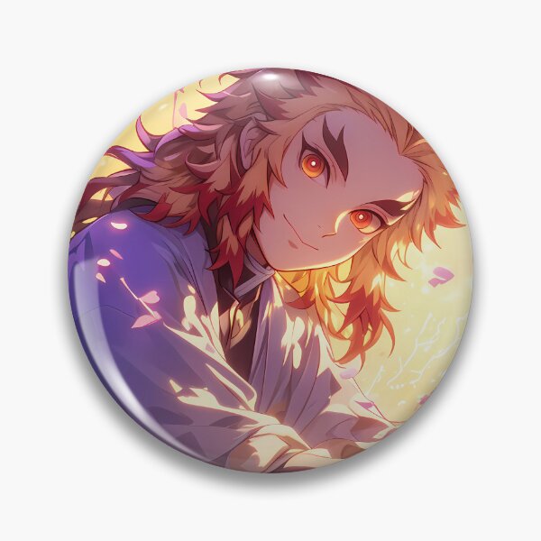 Item preview, Kyojuro Rengoku Demon Slayer Anime Wisteria Moon Glow Flame Warmth Sakura Night designed and sold by Raslbazola.
