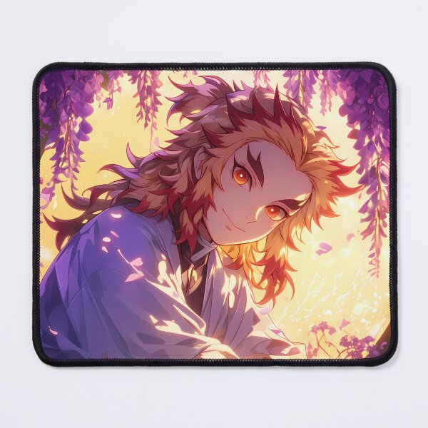Item preview, Kyojuro Rengoku Demon Slayer Anime Wisteria Moon Glow Flame Warmth Sakura Night designed and sold by Raslbazola.