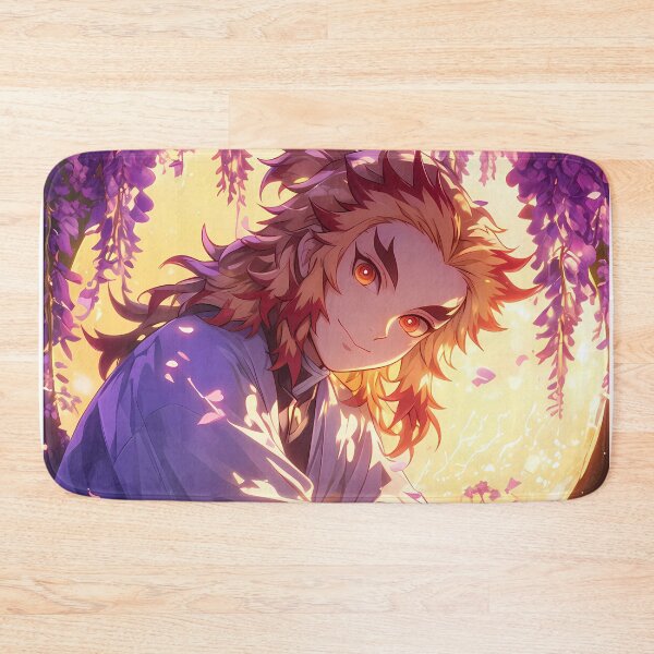 Item preview, Kyojuro Rengoku Demon Slayer Anime Wisteria Moon Glow Flame Warmth Sakura Night designed and sold by Raslbazola.