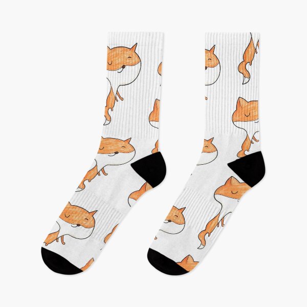Item preview, Adorable Happy Fox Drawing by an 8-Year-Old | Cute Minimalist Orange Fox Art designed and sold by SergioMiklos.