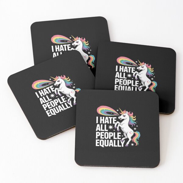 Item preview, I hate all people equally vomiting Unicorn Pixel Art designed and sold by khorbiasieno.