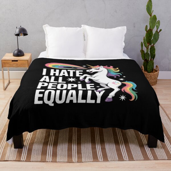 Item preview, I hate all people equally vomiting Unicorn Pixel Art designed and sold by khorbiasieno.