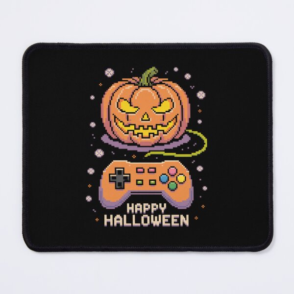 Item preview, Halloween Pixel Art Carved Pumpkin Gamer Controller designed and sold by VasilisLamArt.