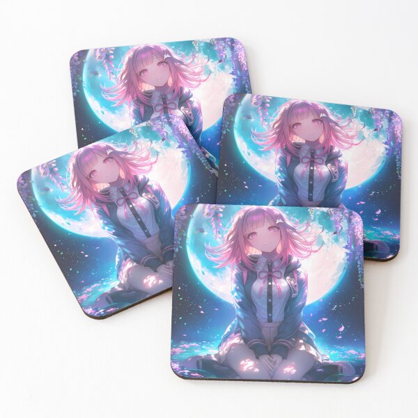 Item preview, Chiaki Nanami Danganronpa Wisteria Moonlight Fantasy Pink Dreamy Anime Glow designed and sold by Raslbazola.
