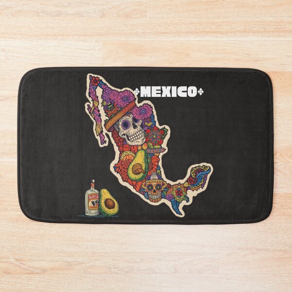 Item preview, Mexico Sugar Skull Map Sticker | Day of the Dead Mexican Pride Art designed and sold by TitanRN.
