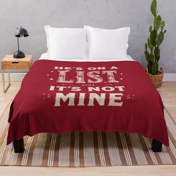 Item preview, He’s On a List and It’s Not Mine – Sarcastic Christmas Typography Design designed and sold by SaritaVerseArt.