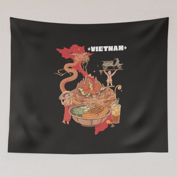 Item preview, Vietnam Pride Food Dragon Art - Vietnamese Culture T-Shirt Sticker designed and sold by TitanRN.