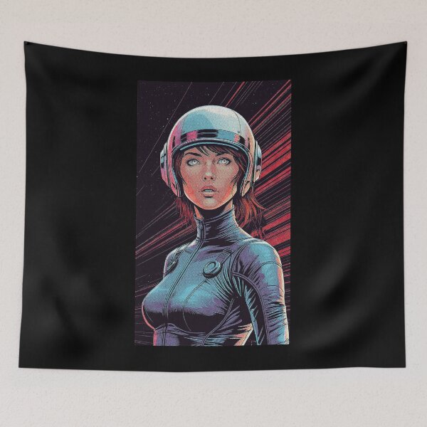 Item preview, Retro Sci Fi Astronaut Girl designed and sold by Eversole Design Co..