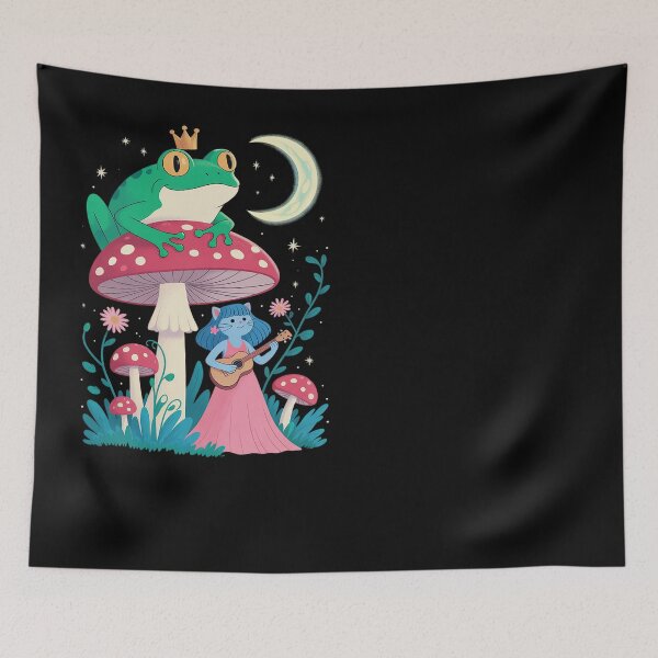 Item preview, Frog Prince Cat Girl Mushrooms Moon Fairycore Fantasy Dream designed and sold by imsamaharem.