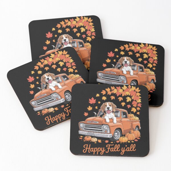 Item preview, Happy Fall Y'all Beagle Dog Truck Pumpkin Autumn Fall  designed and sold by milanforbes.
