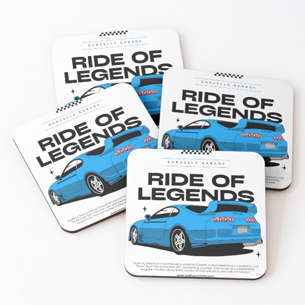 Item preview, Blue and black Illustrated ride of legends Car designed and sold by TwoWheels-sklep.