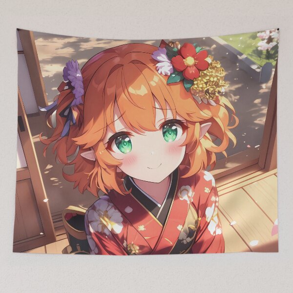 Item preview, Rino Princess Connect Cherry Blossom Spring Fantasy Japan Pastel Anime Girl Waifu designed and sold by Raslbazola.