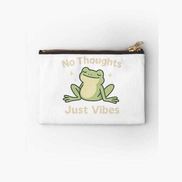 Item preview, No Thoughts, Just Vibes Frog – Minimal Aesthetic Chill Design designed and sold by StickerVibeStudio.