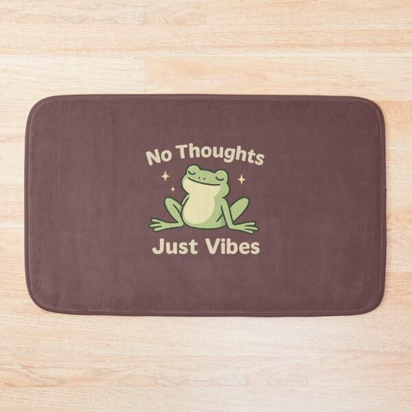 Item preview, No Thoughts, Just Vibes Frog – Minimal Aesthetic Chill Design designed and sold by StickerVibeStudio.