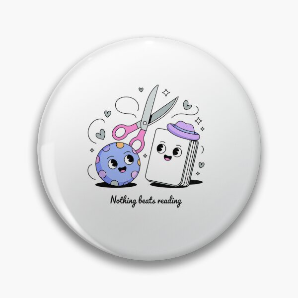 Item preview, Nothing Beats Reading Rock Paper Scissors Book Lover Teacher  designed and sold by TiredPack.