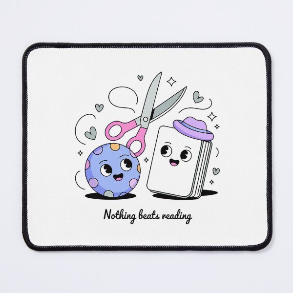 Item preview, Nothing Beats Reading Rock Paper Scissors Book Lover Teacher  designed and sold by TiredPack.