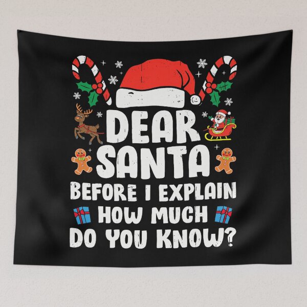 Item preview, Santa Christmas Naughty Funny Can Explain Dear The Santa List I On designed and sold by JoelyNavarro.