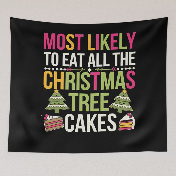 Item preview, The Retro Vintage Funny Likely Classic All Most Cakes Christmas To Tree Eat designed and sold by MediarMedic.