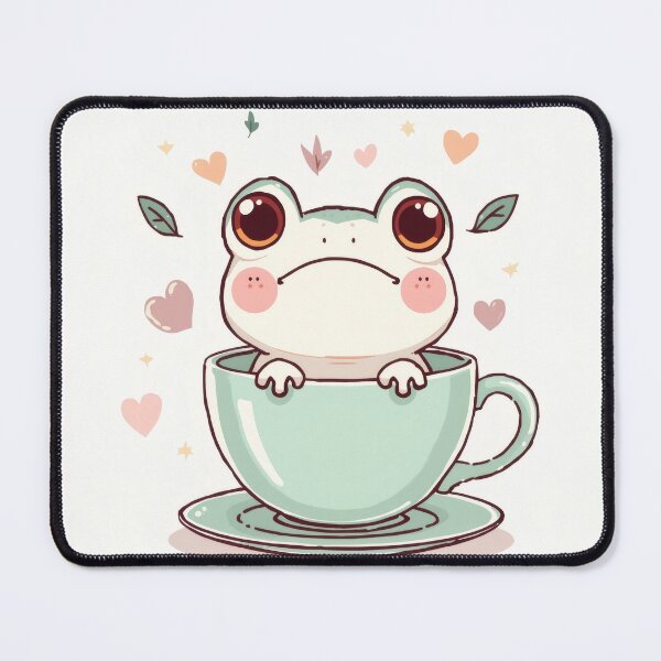 Item preview, Kawaii Frog in Teacup – Cute Pastel Chibi Frog Design designed and sold by Visualynx.