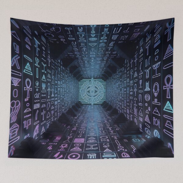 Item preview, 3D Perspectives, Cyberpunk Egyptian Hieroglyphics, Symmetrical Textures (image size 8320x12480) designed and sold by Digital-Davinci.