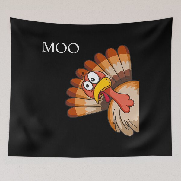 Item preview, Moo Turkey Festive Holiday Day Thanksgiving Funny Cow 90s designed and sold by rebeccathanuos.
