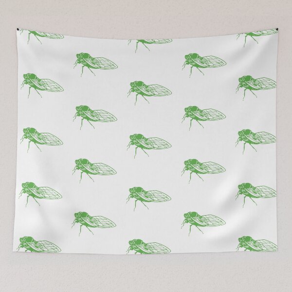 Item preview, Green Cicada Silhouette Art designed and sold by JollyCritters.