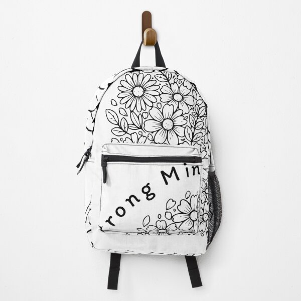 Item preview, Strong Mind Soft Heart Brain Illustration  - Floral Left Brain & Anatomical Right Brain Line Art Design designed and sold by UI Expert.
