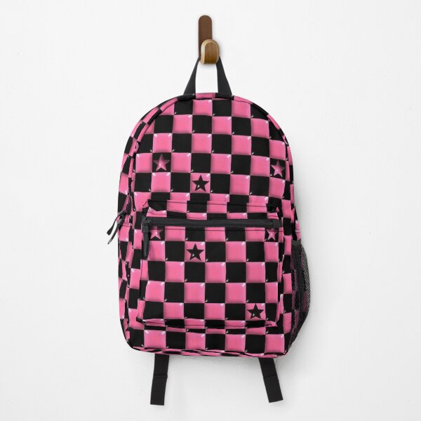 Item preview, Y2K Scene Pink Checker Stars – Emo & Alt Girl Pattern designed and sold by bunnyreeaa.