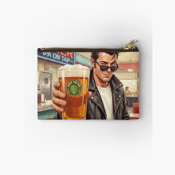 Item preview, IPA HOPPY ENDINGS GUARANTEED Vintage 1950s American Diner Greaser Poster designed and sold by Cozy-Old-Pub.