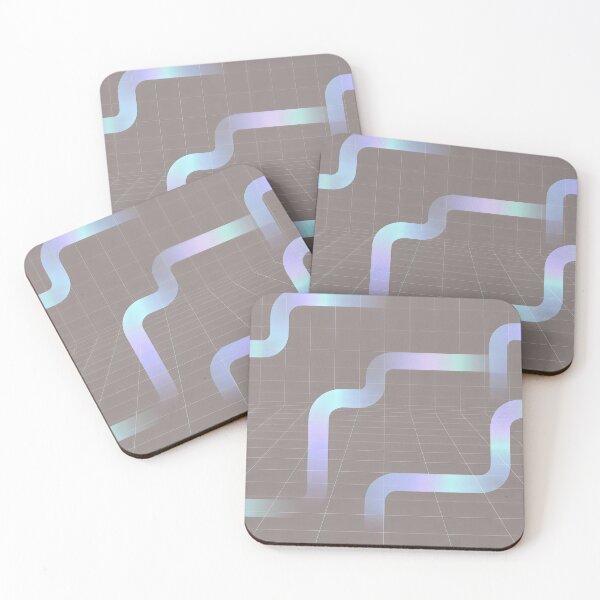 Item preview, Holographic Ribbon Grid Abstract Digital Flow Design designed and sold by SplashTastic.